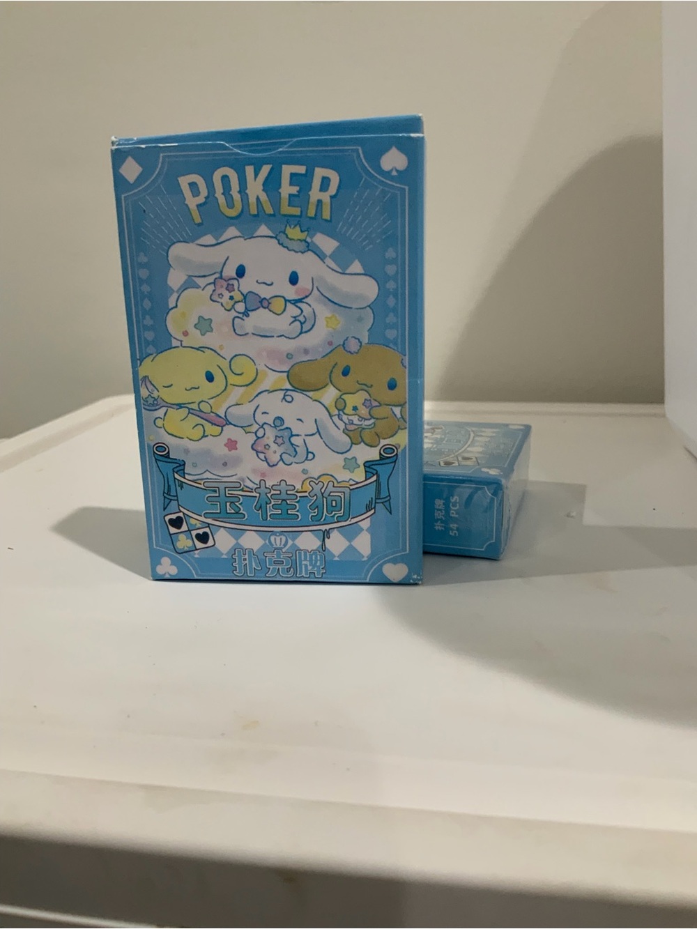 Blue Cute Cinnamaroll Character Poker Playing Cards